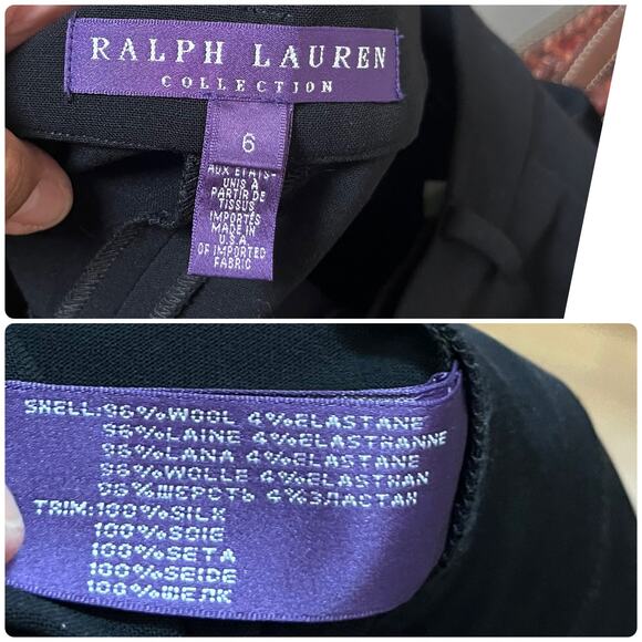 Vintage Ralph Lauren Purple Label New Wool Silk Blend Tuxedo Jodhpur Pant Size 6 - Picture 14 of 16